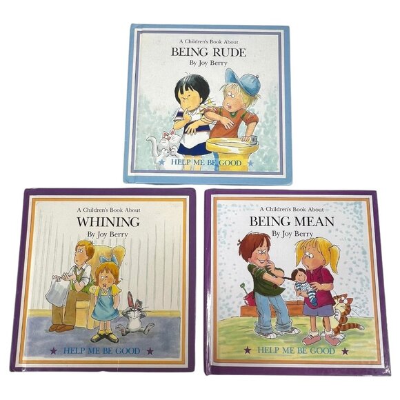 Help Me Be Good Books Joy Berry Being Rude Whining Mean 1988 Lot Of 3 Hardcover - Picture 1 of 11